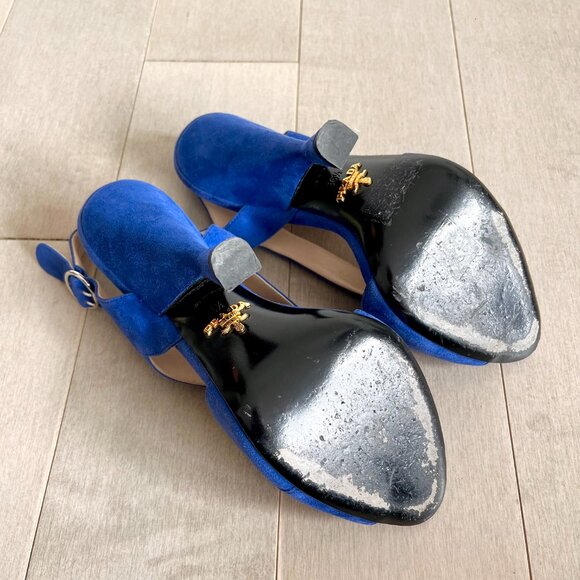 Prada Blue Velvet Heels w/ original box - Picture 13 of 13